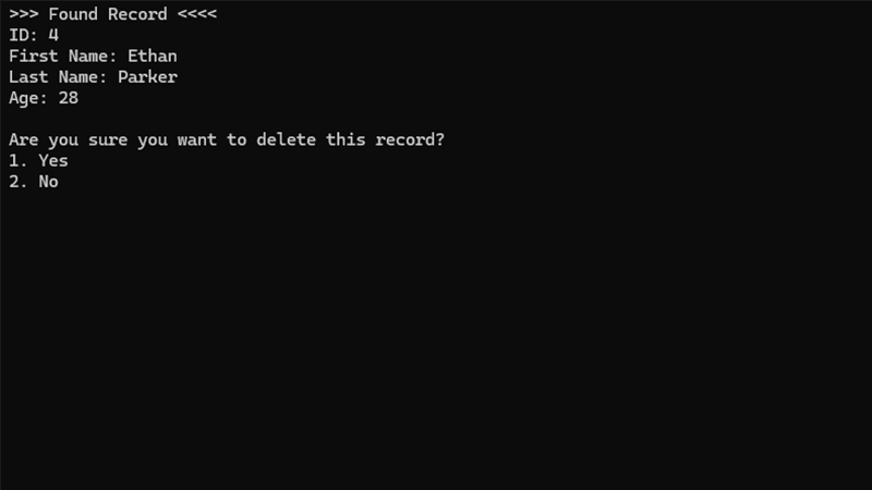 Delete Example