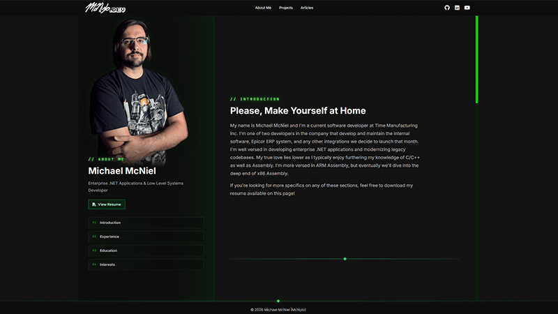 mcnylo.dev about page