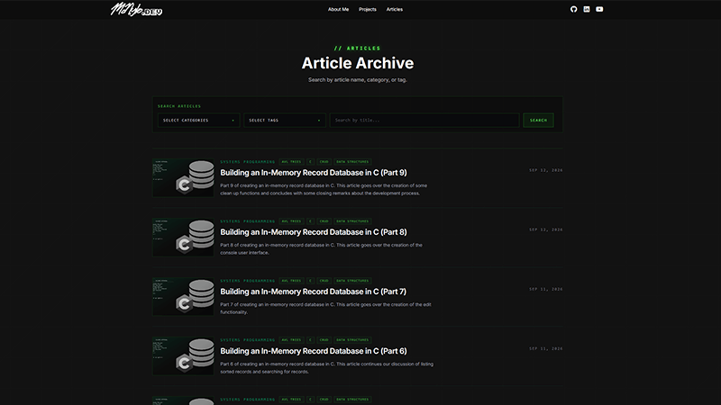 mcnylo.dev articles page